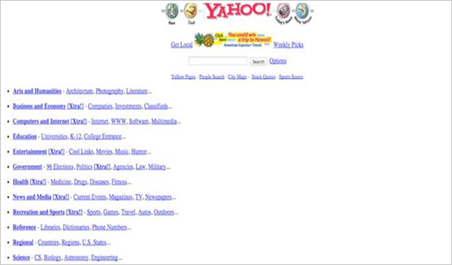 Yahoo před více než 20ti lety