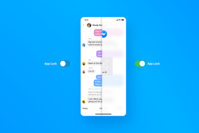 Messenger nově nabízí zabezpečení otiskem prstu nebo obličejem