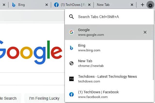 Google Chrome přidává možnost vyhledávání mezi kartami