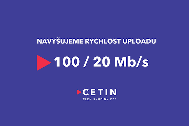CETIN navyšuje rychlost uploadu u xDSL linek