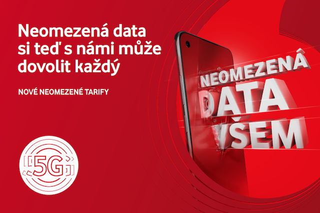 Vodafone představil nové tarify s neomezenými daty