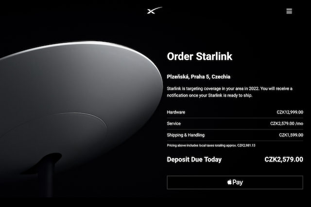 Kolik v Česku zaplatíte za satelitní internet Starlink?