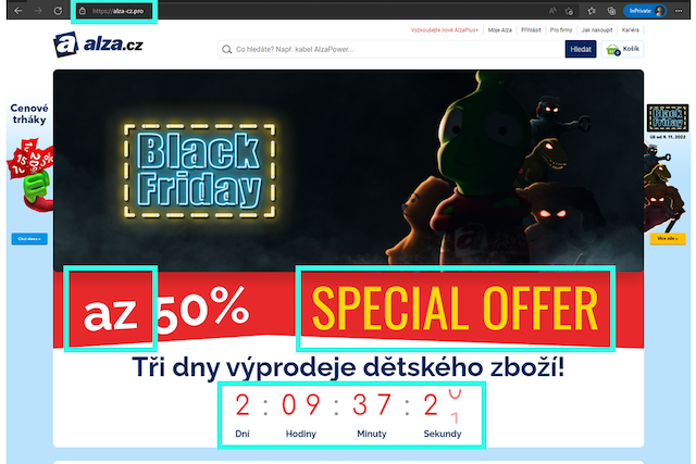 Alza varuje před podvodným e-shopem, který zneužívá její značku