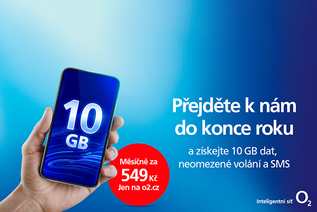 O2 představilo další vánoční dárek: Tarif s neomezeným voláním a SMS a 10 GB dat za 549 Kč