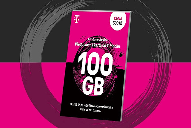 T-Mobile představil předplacenou kartu se 100 GB dat za 300 Kč