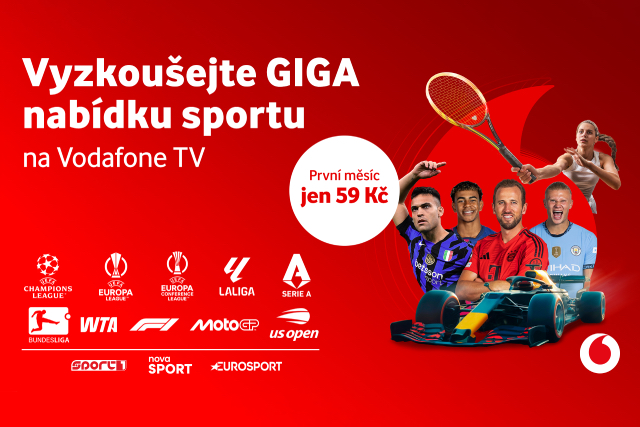 Vodafone představil nový balíček Vodafone TV Lite & Sport s akční cenou 59 Kč na první měsíc