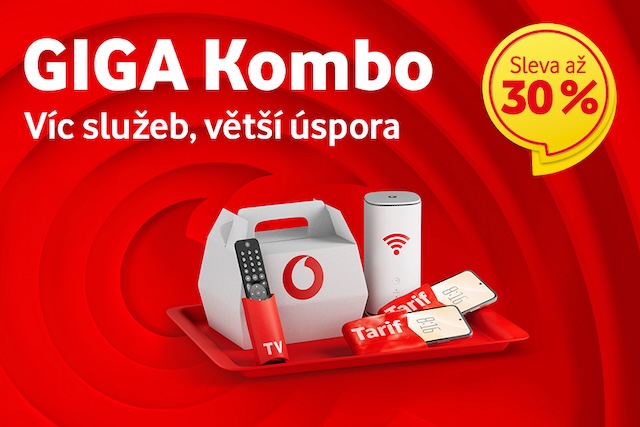 Vodafone představil nové GIGA Kombo, při kombinaci služeb ušetříte až 30 %
