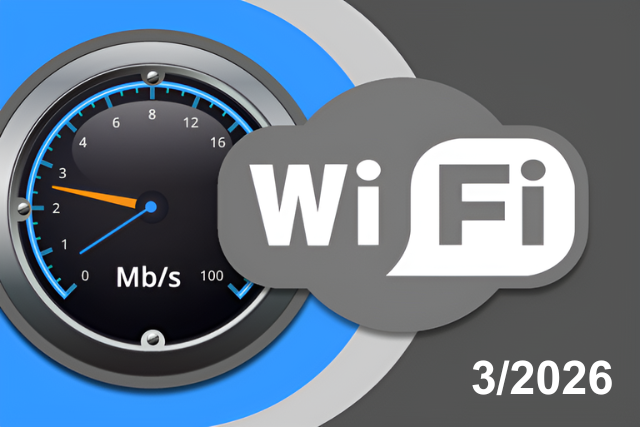 Rychlosti Wi-Fi internetu na DSL.cz v březnu 2026