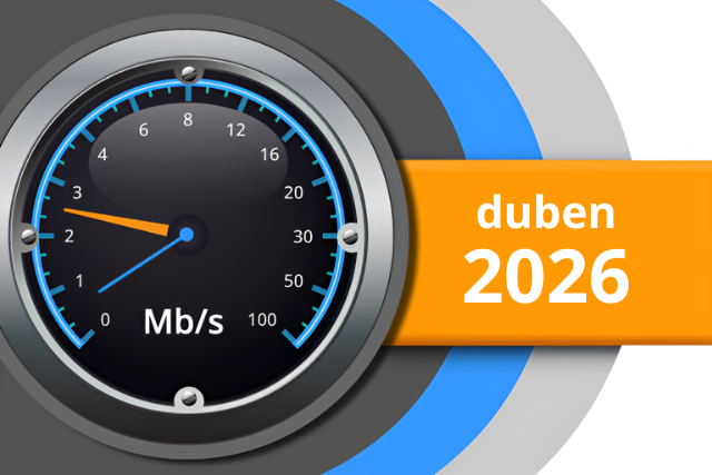 Naměřené rychlosti internetu na DSL.cz v dubnu 2026