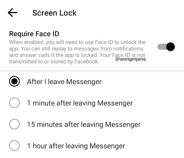 Messenger biometrika